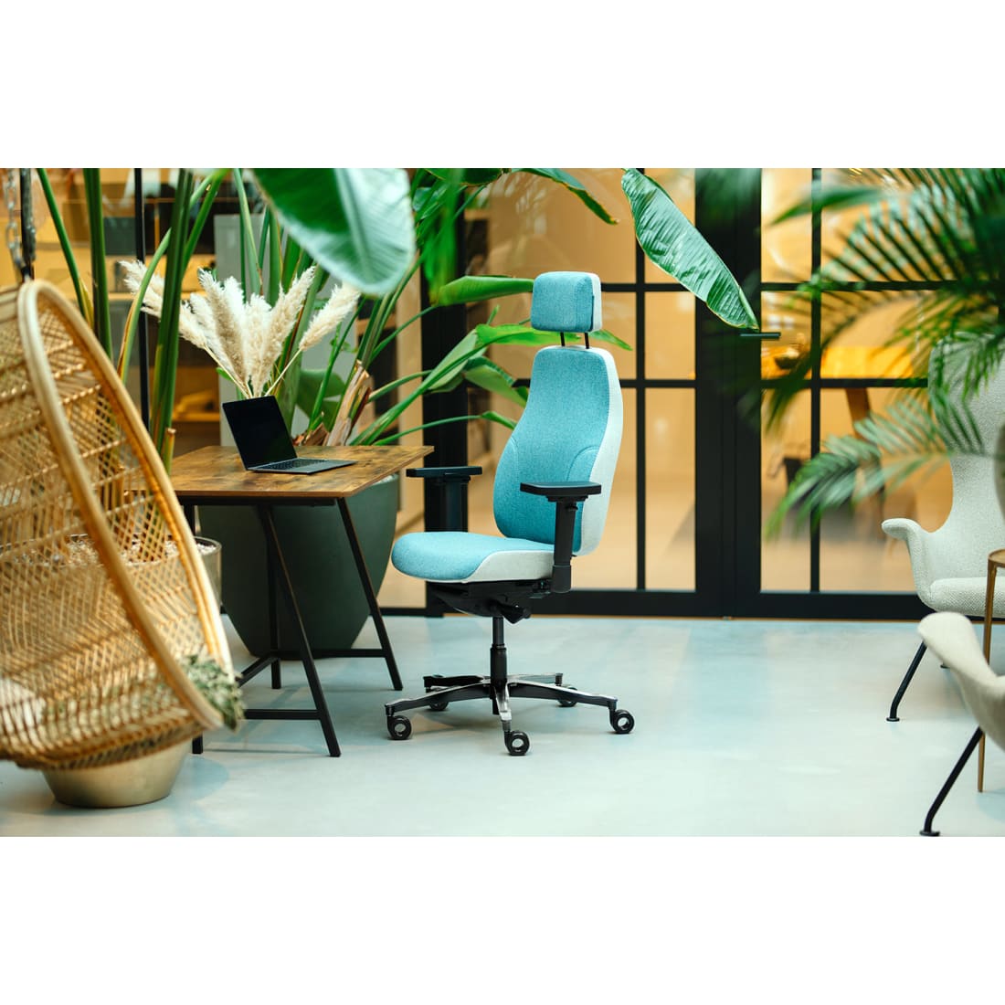 Sit And Move Therapod X2 HR Hoofdsteun Azure - Bureaustoel