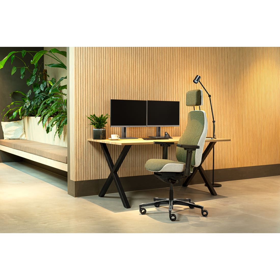 Sit And Move Therapod X2 HR Hoofdsteun Olive - Bureaustoel