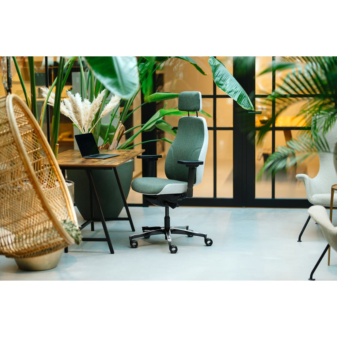 Sit And Move Therapod X2 HR Hoofdsteun Olive - Bureaustoel