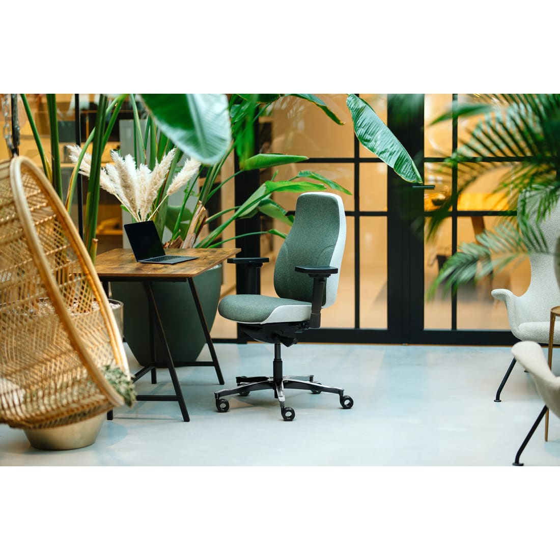 Sit And Move Therapod X2 Olive - Bureaustoel Facet Wol